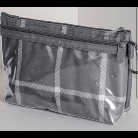 thirty-one Handbags - Clear Clip Pouch - Windowpane Plaid